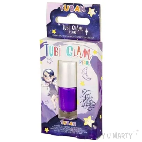 make up party lakier do paznokci tubi glam fioletowy perlowy tuban 5 ml