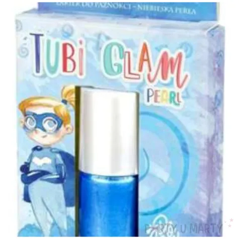 make up party lakier do paznokci tubi glam niebieski perlowy tuban 5 ml