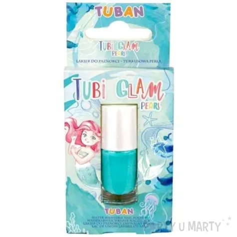 make up party lakier do paznokci tubi glam turkusowy perlowy tuban 5 ml