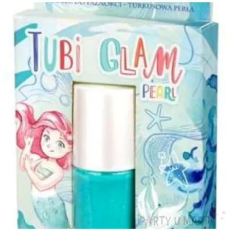 make up party lakier do paznokci tubi glam turkusowy perlowy tuban 5 ml