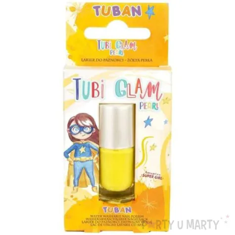 make up party lakier do paznokci tubi glam zolty perlowy tuban 5 ml