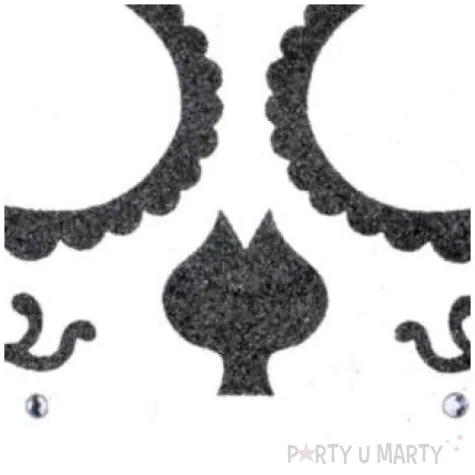 make up party naklejki na twarz los muertos czarno czerwone arpex