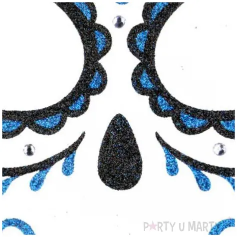make up party naklejki na twarz los muertos czarno niebieskie arpex