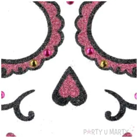 make up party naklejki na twarz los muertos czarno rozowe arpex