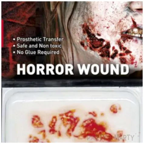 make up party rana martwica skory smiffys