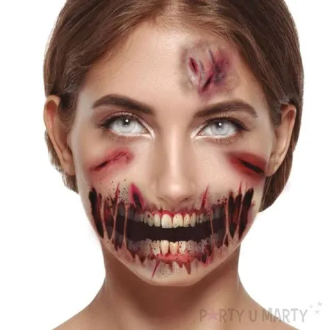 make up party tatuaz rany naklejka guirca 30x14 cm