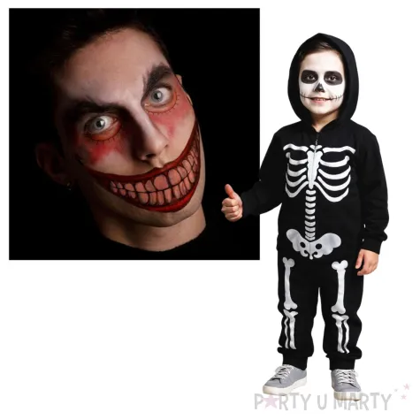 make up party tatuaz zeby klaun czerwony carnival toys