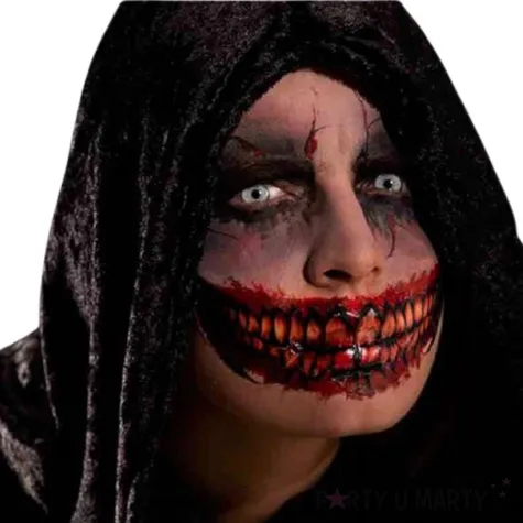 make up party tatuaz zeby naklejka czerwony carnival toys