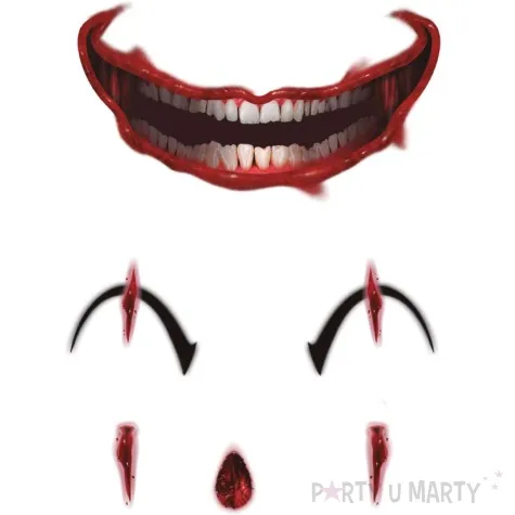 make up party tatuaze na twarz klaun morderca guirca