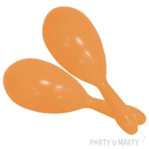 marakasy neonowe pomaranczowe 2 szt 18 cm smiffys