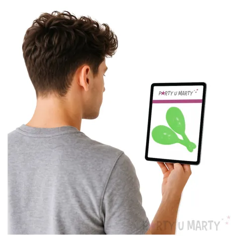 marakasy neonowe zielone 2 szt 18 cm smiffys