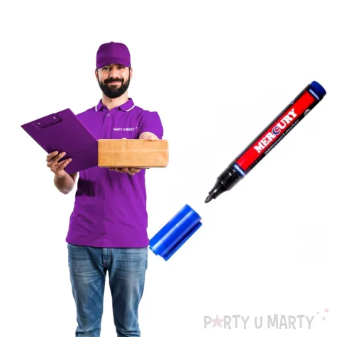 marker mercury 70 niebieski permanentny okragly