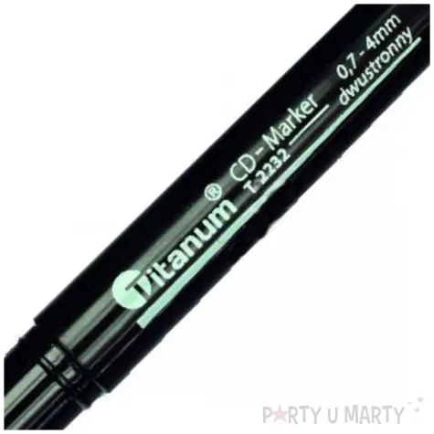 marker permanentny dwustronny czarny titanum 0 7 4 mm