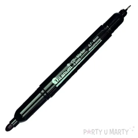 marker permanentny dwustronny czarny titanum 0 7 4 mm