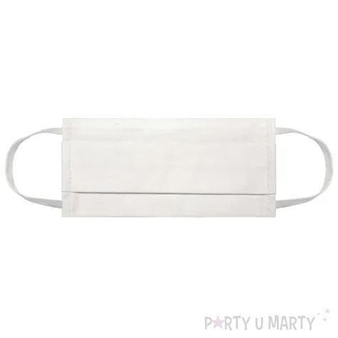 maseczka bawelniana classic adult na gumce biala