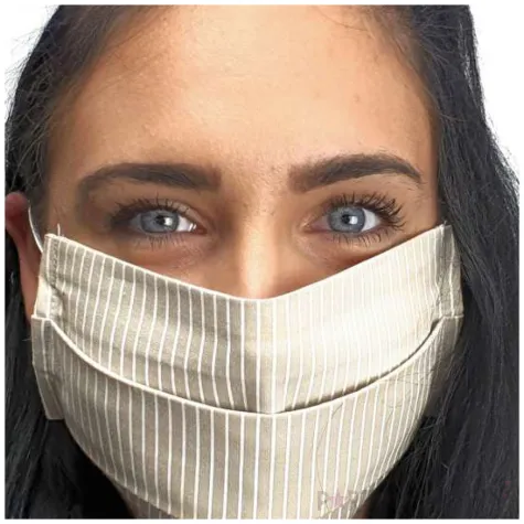 maseczka bawelniana classic adult na gumce kremowa