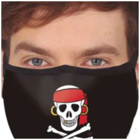 maseczka dla doroslych pirat czarna guirca