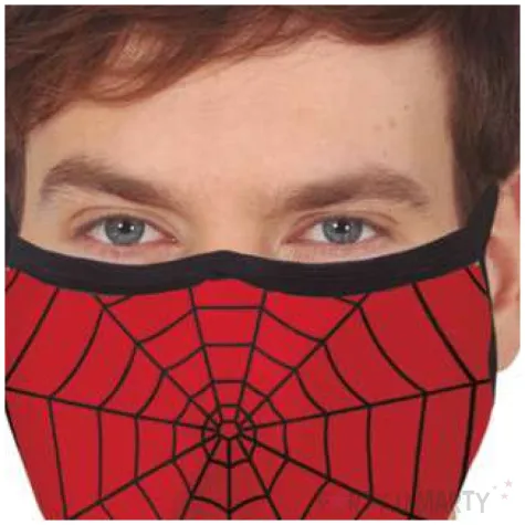 maseczka dla doroslych spiderman czarna guirca