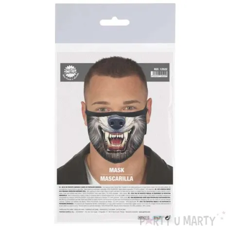 maseczka dla doroslych wilkolak czarna guirca