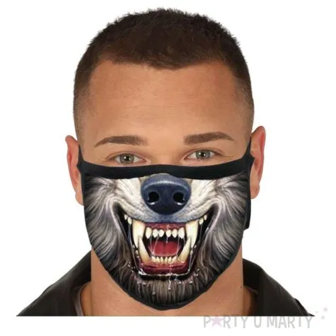 maseczka dla doroslych wilkolak czarna guirca