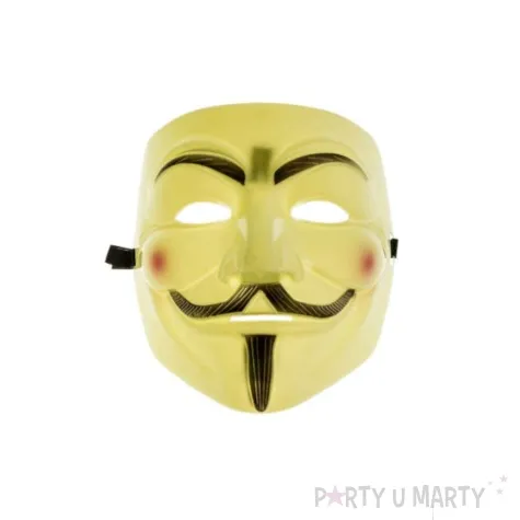 maska anonymous kremowa plastikowa