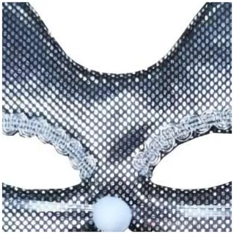 maska cekinowy kotek srebrna partytino