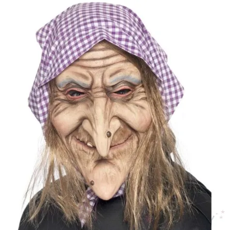 maska czarownica w chuscie lateksowa smiffys