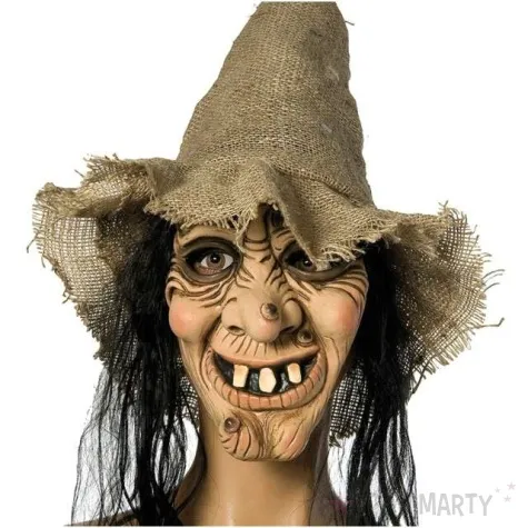 maska czarownica z czapka lateksowa rubies