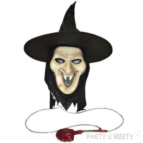 maska czarownica z krwia plastikowa funnyfashion