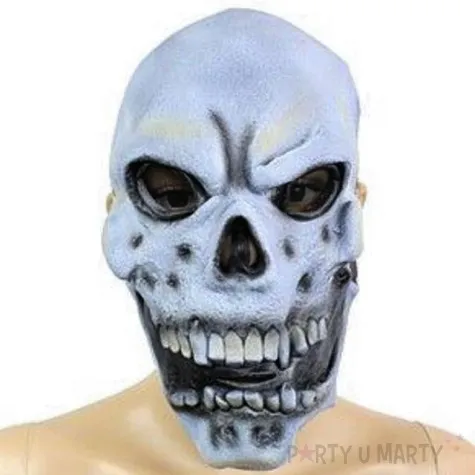 maska czaszka bez nosa lateksowa straszna 13