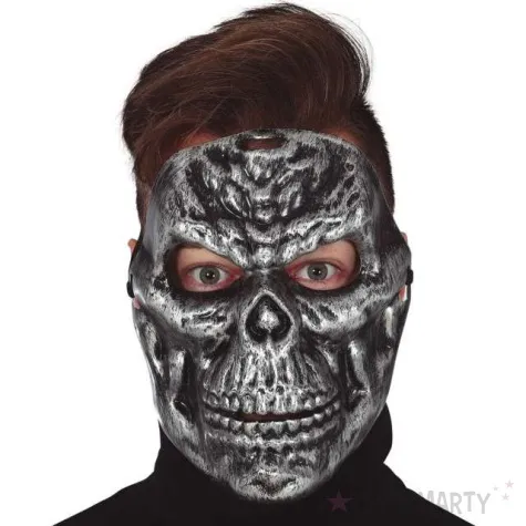 maska czaszka gigant plastikowa szary guirca