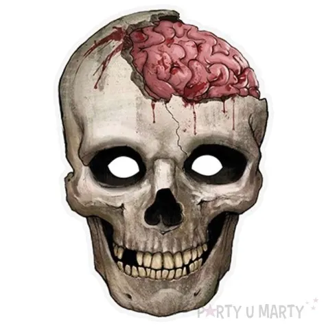 maska czaszka papierowa