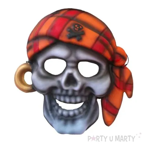 maska czaszka pirata piankowa