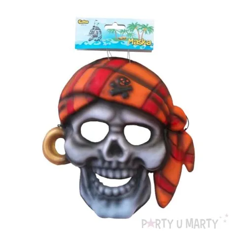 maska czaszka pirata piankowa