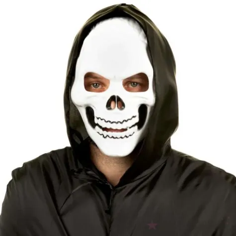 maska czaszka plastikowa bialy partypal