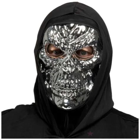 maska czaszka terminator srebrna partypal