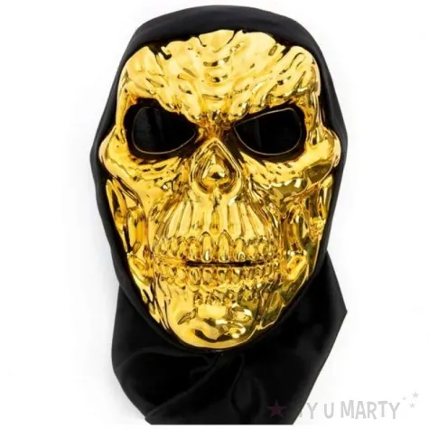maska czaszka terminator zlota partypal