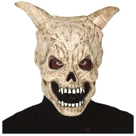 maska czaszka z rogami lateksowa guirca