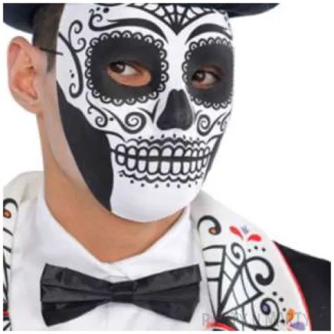 maska day of the dead plastikowa amscan