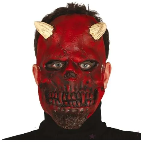 maska demon z rogami lateksowa guirca