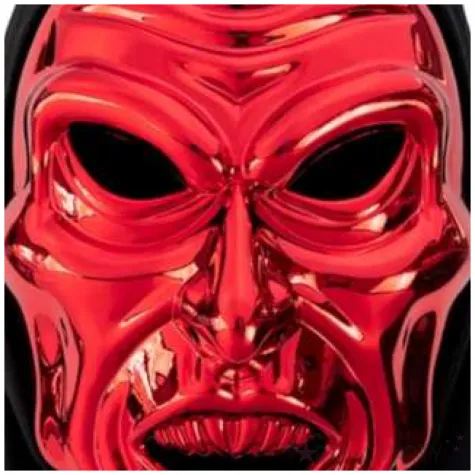maska demoniczny diabel z rogami czerwona partypal