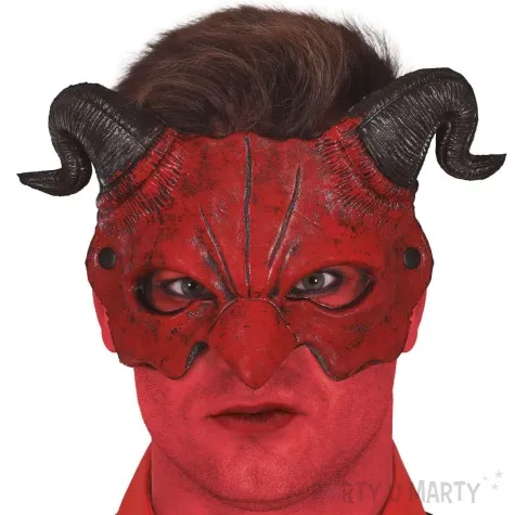 maska diabel ksiaze klamstwa czerwony guirca