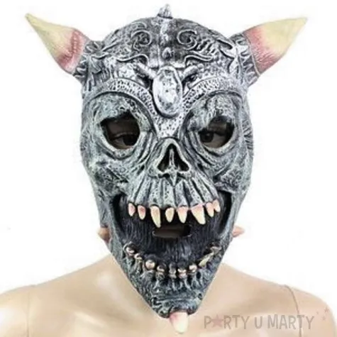 maska diabel w zbroi lateksowa straszna 05