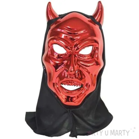 maska diabel z kapturem plastikowa funnyfashion