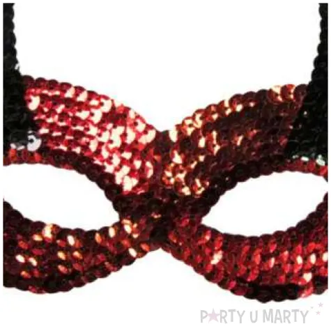 maska diablica z rogami cekinowa arpex