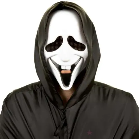 maska duszek bialy plastikowa partypal