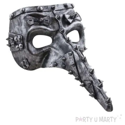maska dzuma steampunk srebrna funnyfashion