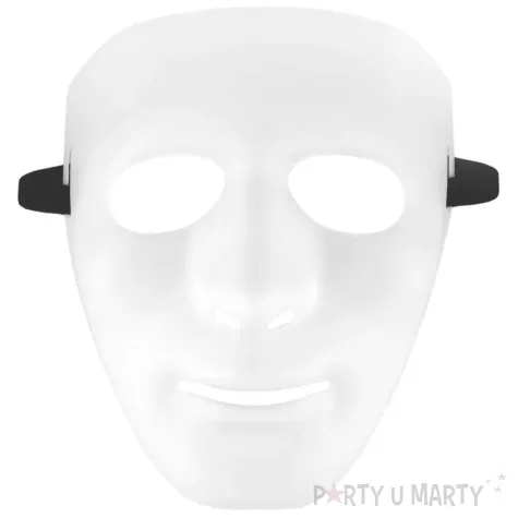 maska fantom matowy bialy plastik partypal
