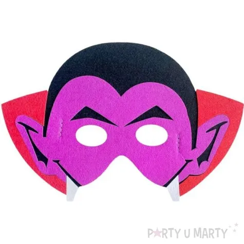 maska filcowa wampir fioletowa godan 24x16 cm