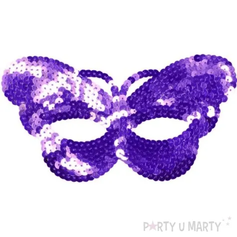 maska fioletowy motyl cekinowa arpex